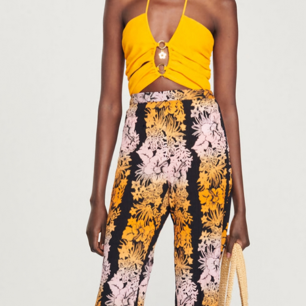 Sandro Loose-fit Hawaii print pant